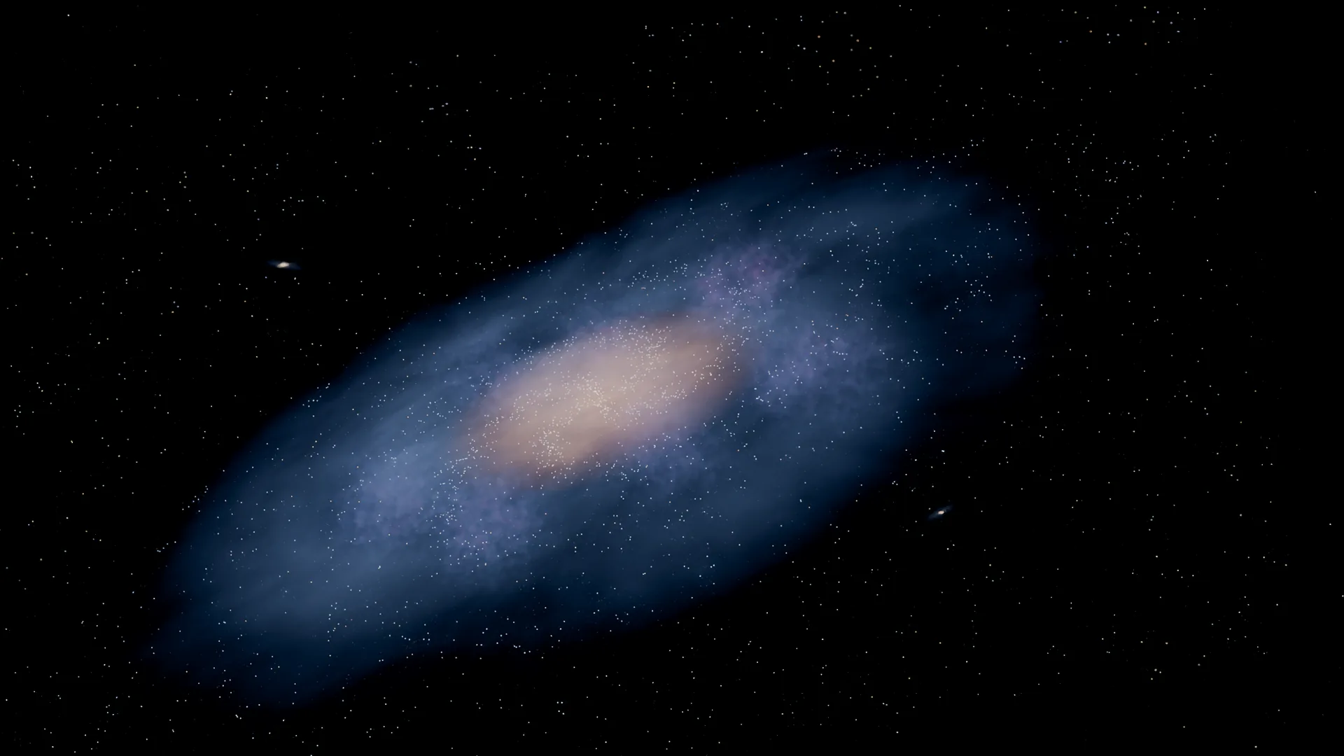 Procedural galaxy rendered in Blender