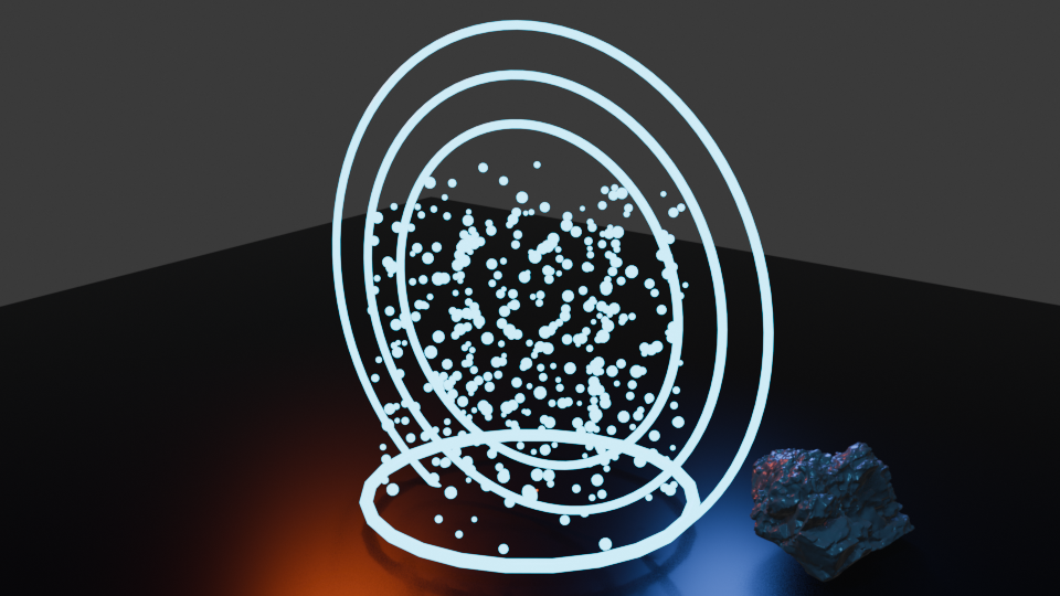 Procedural portal particles created in Houdini